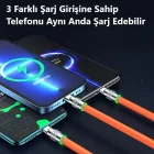 120w Watt 6A Süper Hızlı Çoklu Şarj Kablosu