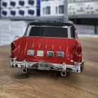 1955 Model Klasik Araba Bluetooth Hoparlör Speaker 10 Watt Fm Radyo Sd Kart USB Kırmızı