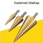 3 Lü Paslanmaz Matkap Ucu Kademeli Sac Delme Aparatı