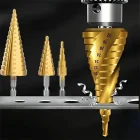 3 Lü Paslanmaz Matkap Ucu Kademeli Sac Delme Aparatı