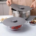 3 Lü Silikon Tencere Tava Kapağı Isı Koruyucu Silikon Kapak Yüksek Kaliteli Malzeme
