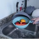 360 Derece Dönen Pirinç Yıkama Makarna Süzgeci