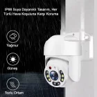 360 Dönebilen Kablosuz Wifi Ip Kamera 1080P Full HD Renkli Gece Görüşlü Su Geçirmez Sesli Görüşme Hareket Takip