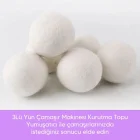 3Lü Yün Çamaşır Makinesi Kurutma Topu Yumuşatıcı