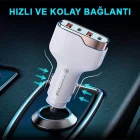 4 Girişli 96W Type-c Usb Araç Çakmaklık 3.0 Oto Hızlı Şarj Soketi Araba Çakmaklık Şarjı