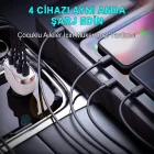 4 Girişli 96W Type-c Usb Araç Çakmaklık 3.0 Oto Hızlı Şarj Soketi Araba Çakmaklık Şarjı
