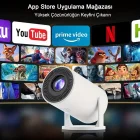 4K 1080P Taşınabilir Sinema Projektörü Ev Sineması Bluetooth Android Projeksiyon Cihazı