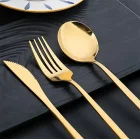 6 Parça Parlak Gold Çatal Kaşık Bıçak Seti