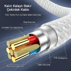 60W Destekli Iphone Samsung Xiaomi Oppo Uyumlu Type C To Type C Hızlı Şarj Kablosu 1 Mt