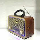 Ahşap Nostaljik Retro Fenerli Radyo Usb Sd Bluetooth