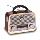 Ahşap Nostaljik Retro Fenerli Radyo Usb Sd Bluetooth