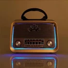 Ahşap Nostaljik Retro Fenerli Radyo Usb Sd Bluetooth