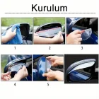 Araba Ayna Yağmur Koruyucu Yapışkanlı