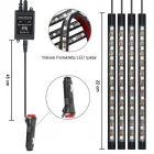 Araç İçi Ayak Altı Led 12 Ledli Lamba Sese Duyarlı Led Müziğe Duyarlı Led