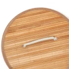 Bambu Çamaşır Sepeti 35x35x49 48 Lt Yuvarlak Bej