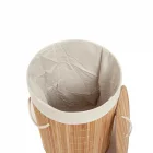 Bambu Çamaşır Sepeti 35x35x49 48 Lt Yuvarlak Bej