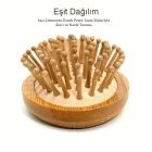 Bambu Dişli Saç Fırçası Bambu Saç Tarağı