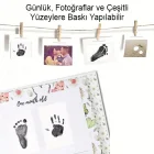 Bebek El veya Ayak İzi Seti Toksik Olmayan Mürekkepsiz Baskı Kiti
