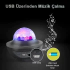 Bluetooth Hoparlör Parti Lambası Projeksiyon Disko Topu