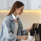 Boyun Askılı Şarjlı Fan Vantilatör Serinletici Beyaz