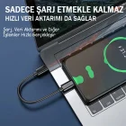 Cep Tipi 60w Bas Aç Type-C İphone Micro Usb Hızlı Şarj Kablo Seti