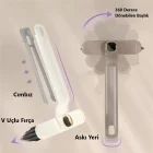 Döner Başlıklı Köşe Temizlik Fırçası V Uçlu