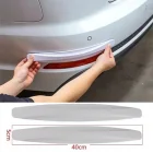 Esnek Araba Tampon Koruyucu Karbon Desenli Beyaz