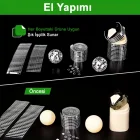 Kendinden Yapışkanlı Aynalı Mozaik Taşlı Dekor Bandı Disko Taşları 1 Metre Gümüş Renk