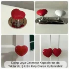 Klozet Basma Buton Düğmesi Kalp Klozet Kapağı Kulpu Sifon Kulpu