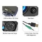 Leerfei SP-60 Usb SD Kart FM Radyo Karaoke Bluetooth Rgb Işıklı 2.1 Ses Sistemi Güçlü Ses