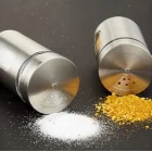 Metal Kaplamalı Cam Tuzluk Biberlik Baharatlık