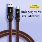 Örgülü 3A Hızlı Şarj Kablosu Micro Usb