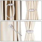 Örgülü Mıknatıslı Perde Mandalı Tokası Siyah