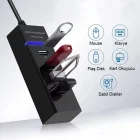 Polygold 4 Port Usb 3.0 Usb Çoğaltıcı 1.2 Metre Kablolu 5 Gbps Aktarım Hızı