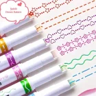 Renkli Şekilli Desen Baskılı 6 Lı Kalem Seti Not Alma Yazma Çizim İçin