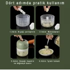 Şarjlı Mini El Rondosu Gıda Doğrayıcı 3 Bıçaklı