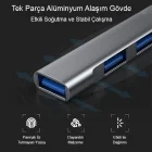 Type C USB Çoklayıcı 3.0 Usb Çoğaltıcı 4 Port Hem Type C Hem Usb Girişli