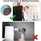 Yapışkanlı Demir Kilitli Eşya Sabitleme Güvenlik Aparatı 1 Set