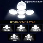 Yuvarlak Solar Led Güneş Enerjili Kamp Lambası