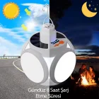 Yuvarlak Solar Led Güneş Enerjili Kamp Lambası