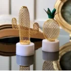 2 Li Metal Ananas ve Kaktüs Mini Gece Lambası