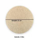 6 Adet Ahşap 3 Mm 22 Cm Yuvarlak Supla