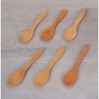 6 Adet Ahşap Reçel Servis Çay Kaşığı