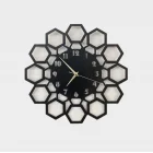 Dekoratif Lazer Kesim Altıgen Kenarlı Duvar Saati
