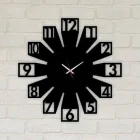Dekoratif Lazer Kesim Kare Rakamlı Duvar Saati