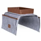 Derili Lüks Koltuk Kenarı Düzenleyici Gri