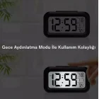 Dijital Masa Saati Işık Sensör Termometre Alarm