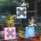 Silikon Vazo Dekoratif Yapışkanlı Mavi