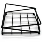 Siyah Metal Dekoratif Kare Demir Peçetelik