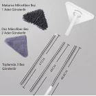 Teleskopik Üçgen Camsil Duvar Yüzey Silme Mopu